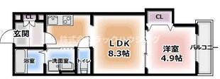 クレアール大久保町の物件間取画像